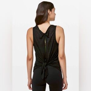 Lululemon Meet Me Halfway Striped Tank Black Size 6 Discontinued